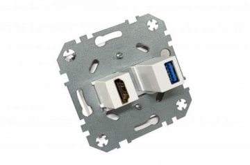 Розетка HDMI/USB Liregus Retro кремовый омбре 29-140