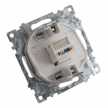 Розетка компьютерная RJ-45 Stekker Катрин серебро GLS00-7107-03 39585