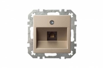 Розетка RJ11 Liregus Epsilon шампань 28-3161