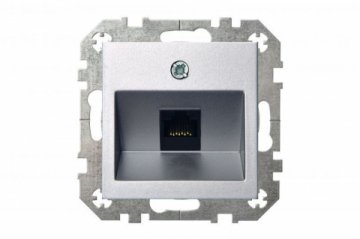 Розетка RJ45 Liregus Epsilon серебро 28-1853