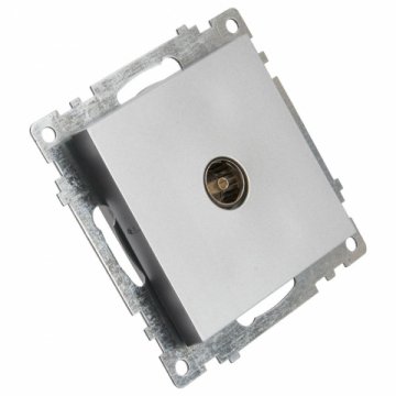 Розетка телевизионная TV Stekker Катрин серебро GLS00-7108-03 39586