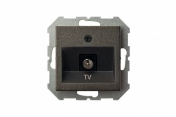 Розетка TV оконечная Liregus Epsilon антрацит 28-112