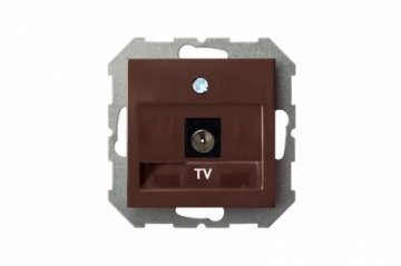 Розетка TV оконечная Liregus Epsilon коричневый 28-142