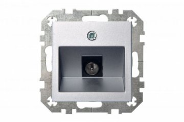 Розетка TV оконечная Liregus Epsilon серебро 28-182