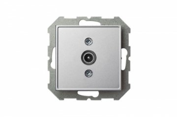 Розетка TV проходная Liregus Epsilon серебро 28-1822