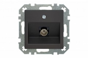 Розетка TV проходная Liregus Retro черный матовый 29-232