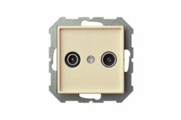 Розетка TV/R оконечная Liregus Epsilon бежевый 28-076