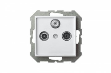 Розетка TV/R/SAT оконечная Liregus Epsilon белый 28-028