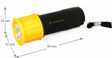 Ручной светодиодный фонарь Ultraflash Active от батареек 98х30 35 лм LED15001-B 10480