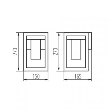 Садовый настенный светильник Kanlux VIMO EL 27 B 34980