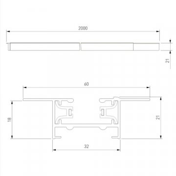 Шинопровод однофазные встраиваемый Elektrostandard Track Rail WH Recessed 85083/00 a057097