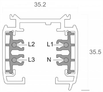 Шинопровод трехфазный Deko-Light D Line 2 м 710003