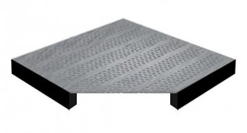 Плита фальшпола вентиляционная из металла Jansen SML STEEL + Colorado 031