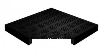 Плита фальшпола вентиляционная металлическая, щелевая перфорация 50%