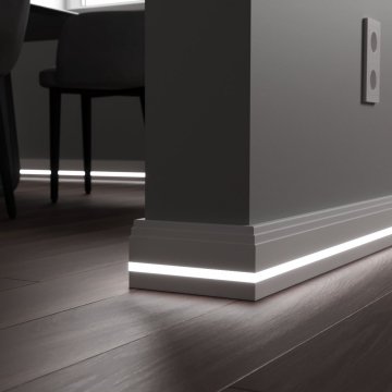 Плинтус МДФ (грунт) LED  профиль №1