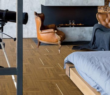 Замковое напольное пробковое покрытие Corkstyle Woodwise Spark Beige