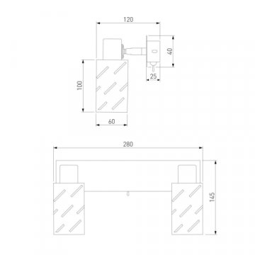 Спот Eurosvet Fente 20090/2 черный/хром