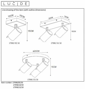 Спот Lucide Grony 17998/15/30