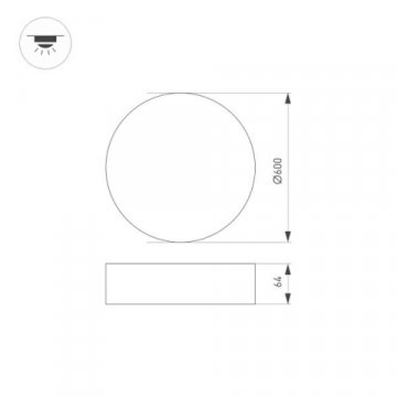 Светильник Arlight SP-RONDO-R600-60W Day4000 034825
