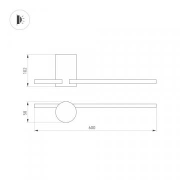 Светильник Arlight SP-VINCI-S600x55-7W Day4000 (BK, 110 deg, 230V) (arlight, IP20 Металл, 3 года) 034170