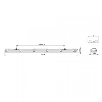 Светильник ЭРА SPP-102-0-002-120 под 2 светодиодные лампы T8 G13 2x1276 Б0052438
