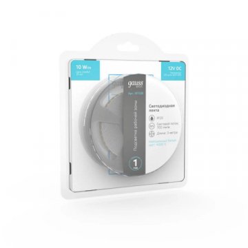 Светодиодная лента Gauss 10W/m 120LED/m 2835SMD нейтральный белый 3M BT038