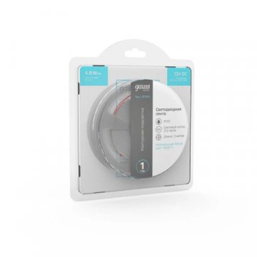 Светодиодная лента Gauss 4,8W/m 60LED/m 2835SMD нейтральный белый 3M BT004