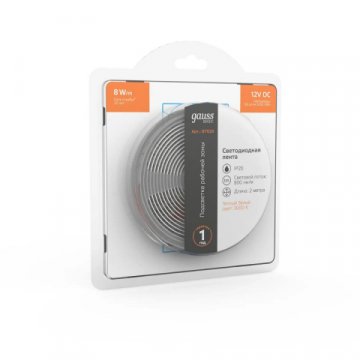 Светодиодная лента Gauss 8W/m 60LED/m 5050SMD теплый белый 2M BT020