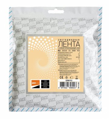 Светодиодная лента Jazzway 6W/m 60Led/m 2835SMD теплый белый 5M 2858023
