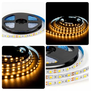 Светодиодная лента OGM 14,4W/m 60LED/m 5050SMD теплый белый 5M LSE-268