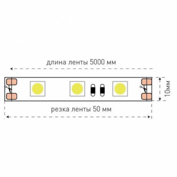 Светодиодная лента SWG 14,4W/m 60LED/m 5050SMD теплый белый 5M 001780