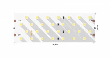 Светодиодная лента SWG 26W/m 280LED/m 2835SMD теплый белый 5M 005601