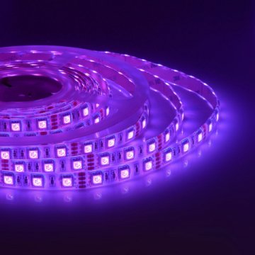 Светодиодная влагозащищенная лента Apeyron 14,4W/m 60LED/m 5050SMD разноцветная 5M 12BL