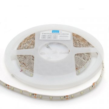 Светодиодная влагозащищенная лента OGM 4,8W/m 60LED/m 5050SMD холодный белый 5M SL-26