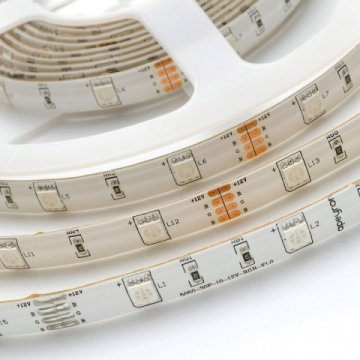 Светодиодная влагозащищенная лента Apeyron 7,2W/m 30LED/m 3528SMD разноцветная 5M 10-03