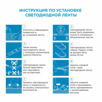 Светодиодная влагозащищенная лента Apeyron 7,2W/m 30LED/m 5050SMD теплый белый 5M 10-02