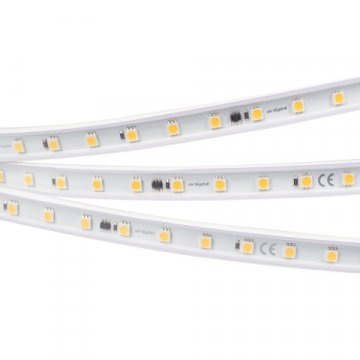 Светодиодная влагозащищенная лента Arlight 8W/m 54LED/m 5060SMD холодный белый 50M ARL-PV-B54-15.5mm 230V White6000 027056(2)