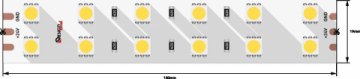 Светодиодная влагозащищенная лента DesignLed 28,8W/m 120LED/m 5050SMD теплый/холодный белый 5M 000515