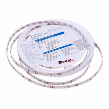 Светодиодная влагозащищенная лента DesignLed 4,8W/m 60LED/m 3528SMD нейтральный белый 5M 001818
