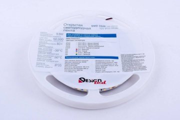 Светодиодная влагозащищенная лента DesignLed 9,6W/m 120LED/m 3528SMD холодный белый 5M 000525