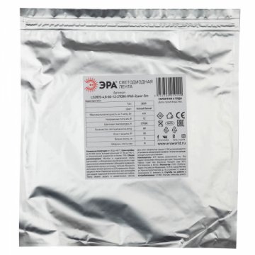 Светодиодная влагозащищенная лента ЭРА 4,8W/m 60LED/m 2835SMD холодный белый 5M KU-2835AD-60D-W Б0044111