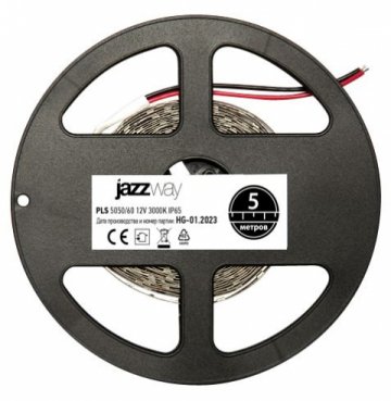 Светодиодная влагозащищенная лента Jazzway 14,4W/m 60Led/m 5050SMD теплый белый 5M 1000965