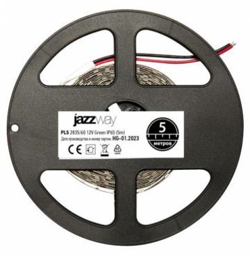 Светодиодная влагозащищенная лента Jazzway 6W/m 60Led/m 2835SMD зеленый 5M 2858993