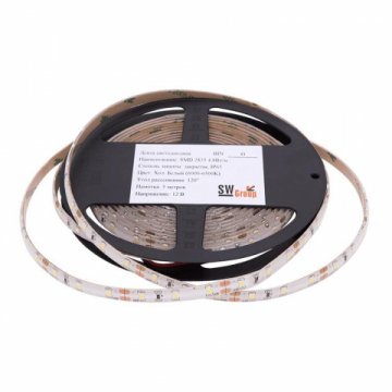 Светодиодная влагозащищенная лента SWG 4,8W/m 60LED/m 2835SMD холодный белый 5M 001682