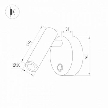 Светодиодный спот Arlight SP-Bed-R90-3W Warm3000 031393