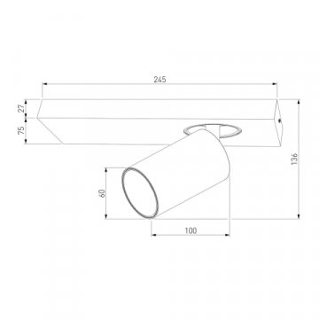 Светодиодный спот Eurosvet Flank 20139/1 Led белый