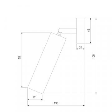 Светодиодный спот Eurosvet Pin 20133/1 LED черный