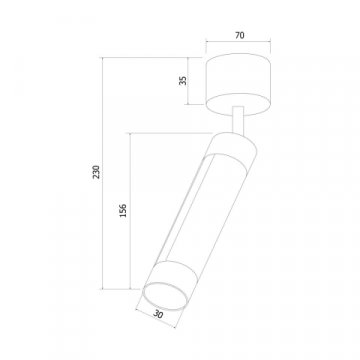 Светодиодный спот Eurosvet Strong 20084/1 LED матовое золото