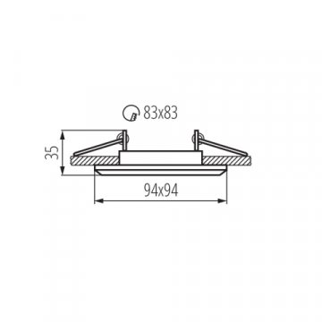 Точечный светильник Kanlux ALREN DTL-W 26753