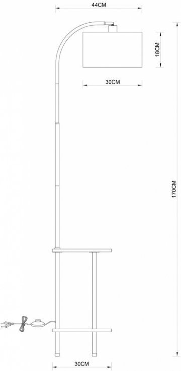 Торшер Arte Lamp Combo A4055PN-1BK